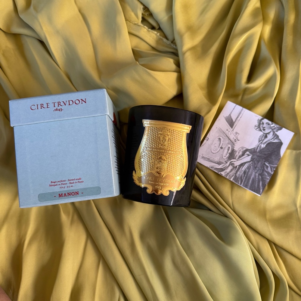 Empty CIRE TRUDON Manon Classique Green Vessels 270g 9.5oz Box & Art